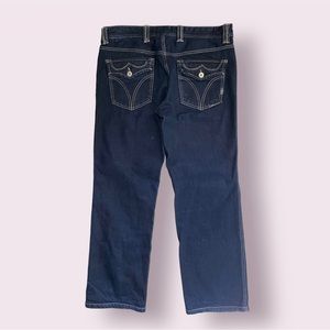 D & G by Dolce & Gabbana blue low-rise straight jeans - SIZE 34